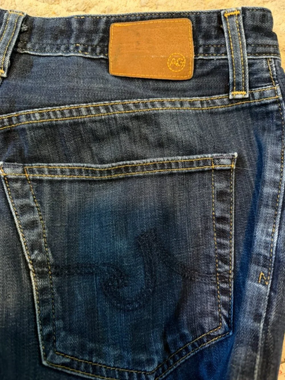 AG Adriano Goldschmied The Protege Straight Jeans Men’s 34x32 Made USA Dark Wash